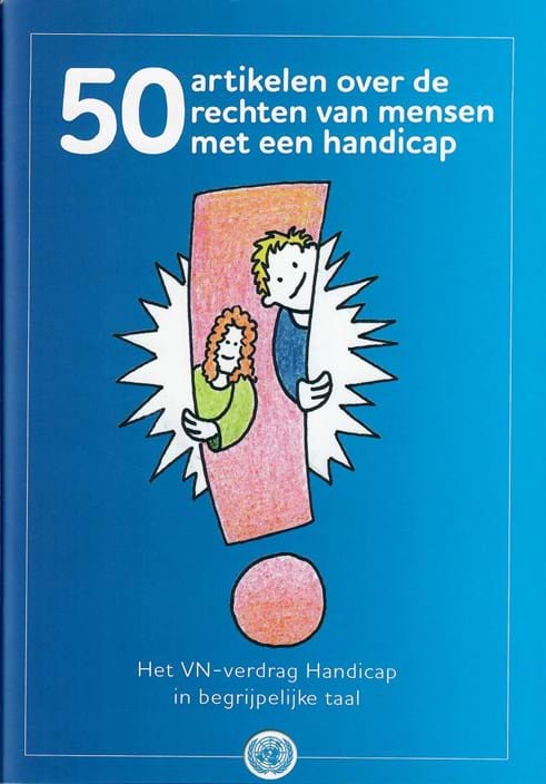 Poster van 50 artikelen over de rechten van mensen met een handicap van de VN